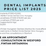Dental implants price list Ireland 2025
