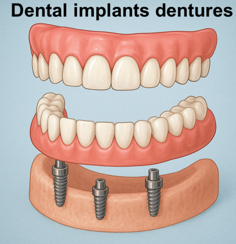 Dental implants dentures image