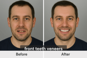 Front teeth veneers image
