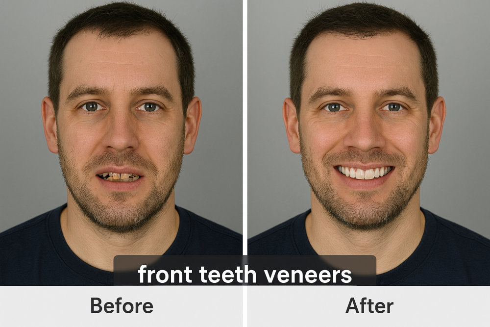 Front teeth veneers image