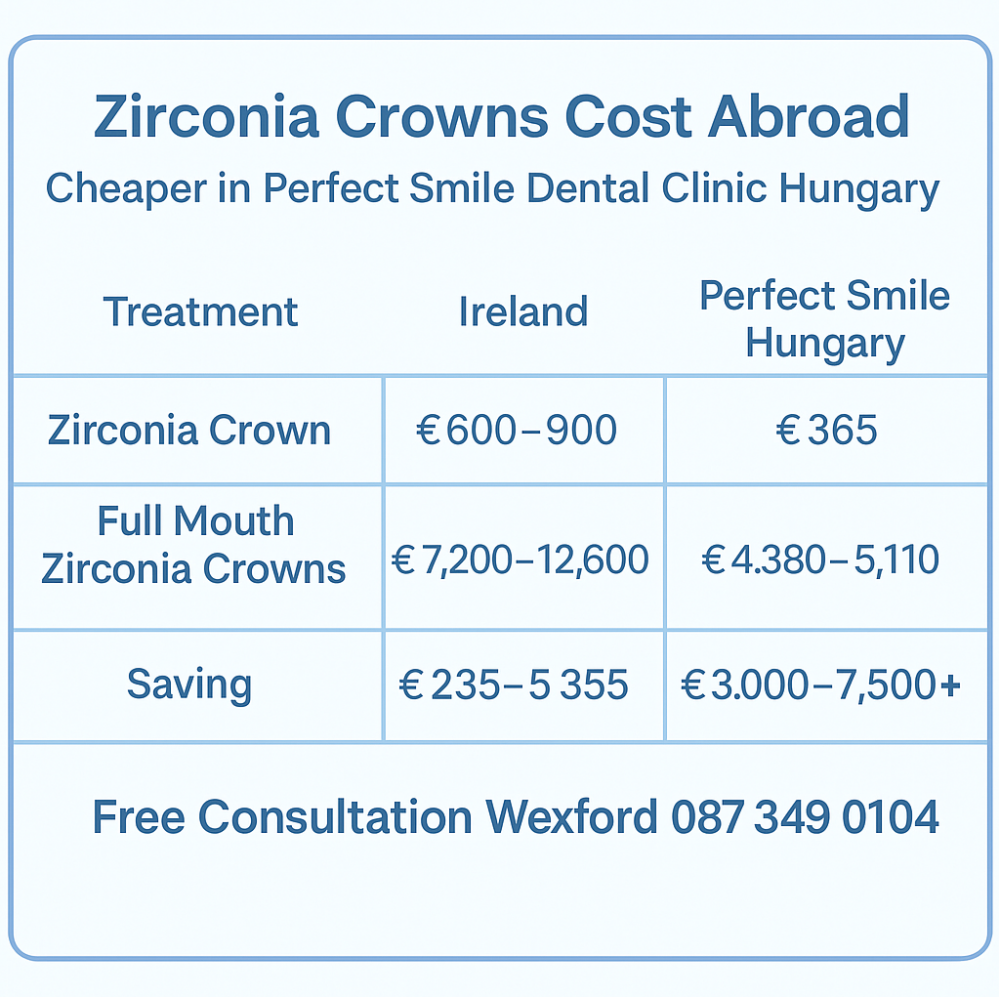 Zirconia crowns cost abroad image