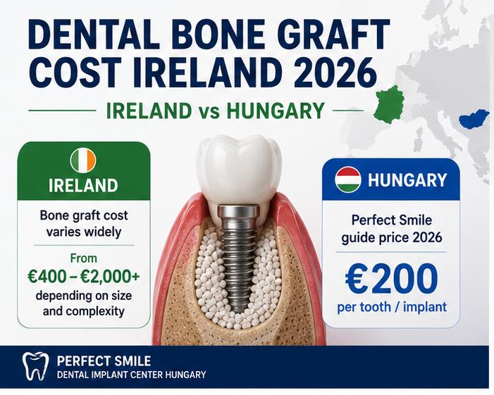 Dental bone graft cost Ireland 2026 compared with Hungary
