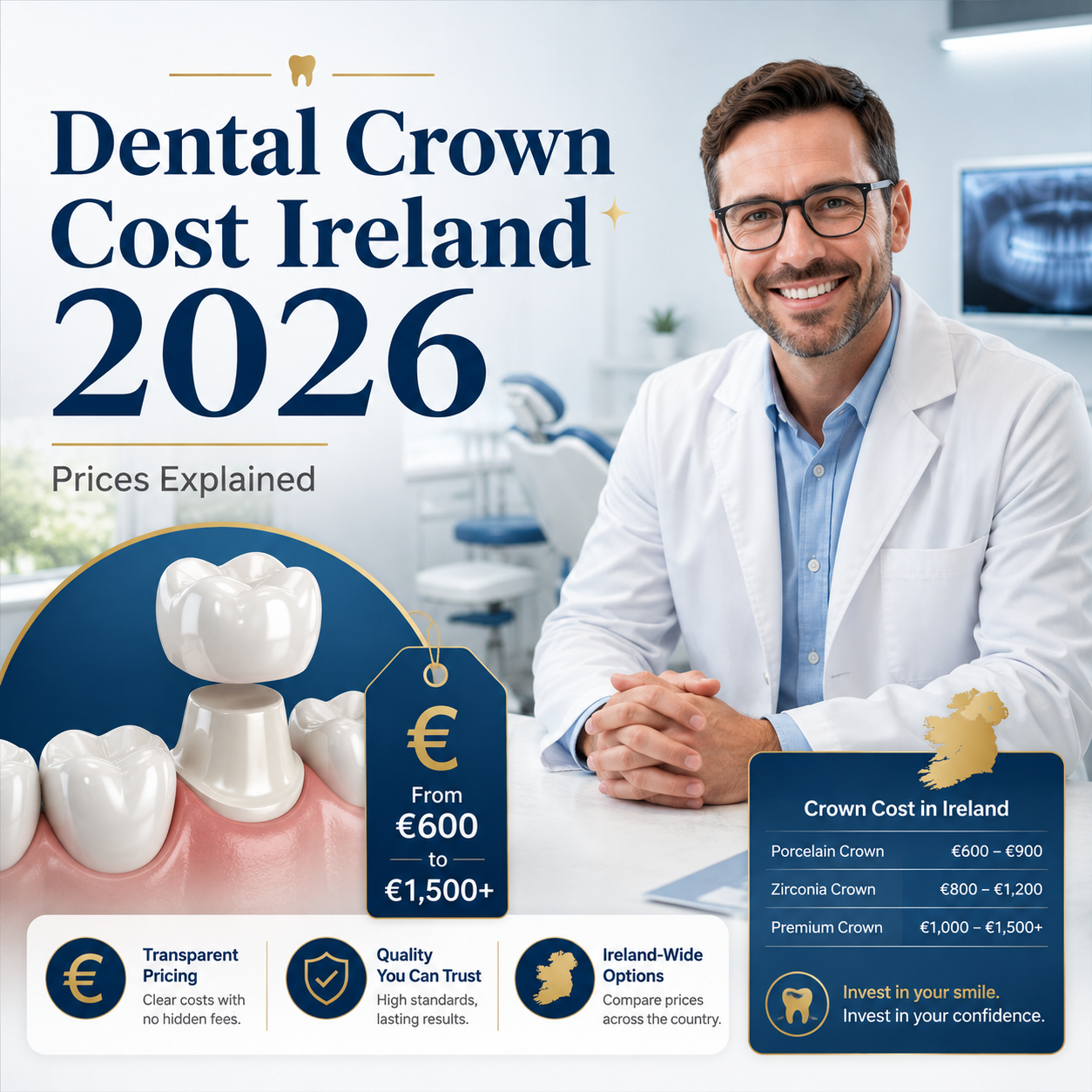 Dental Crown Cost Ireland 2026 prices explained