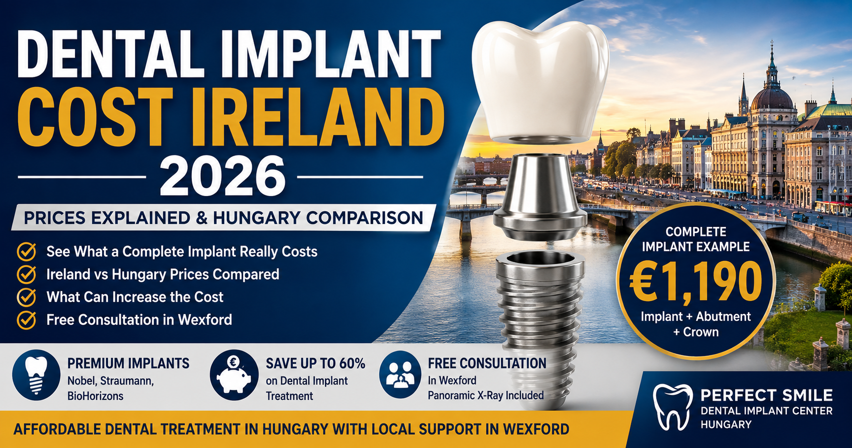 Featured image dental implant cost Ireland 2026