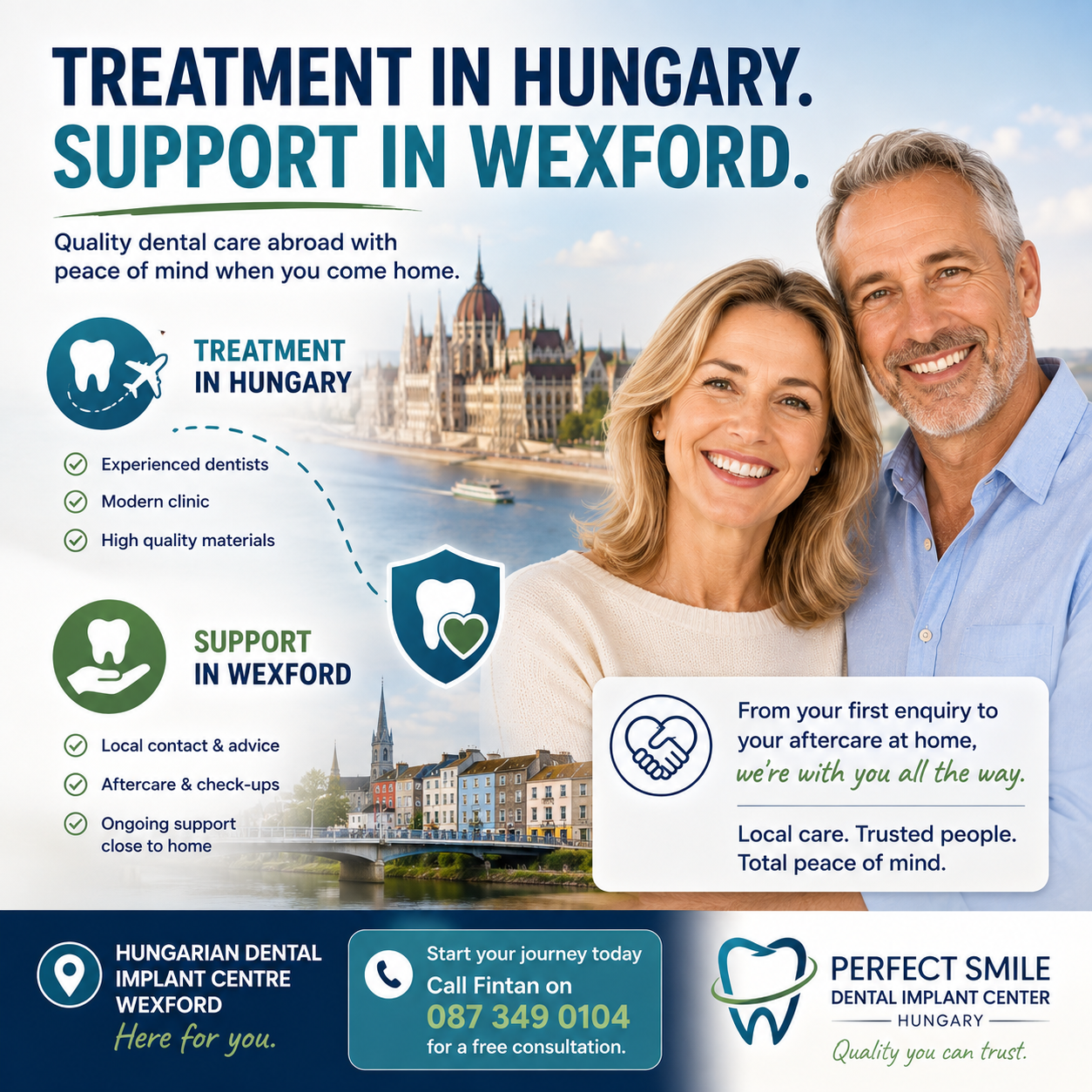 Dental treatment in Hungary with support and aftercare in Wexford Ireland