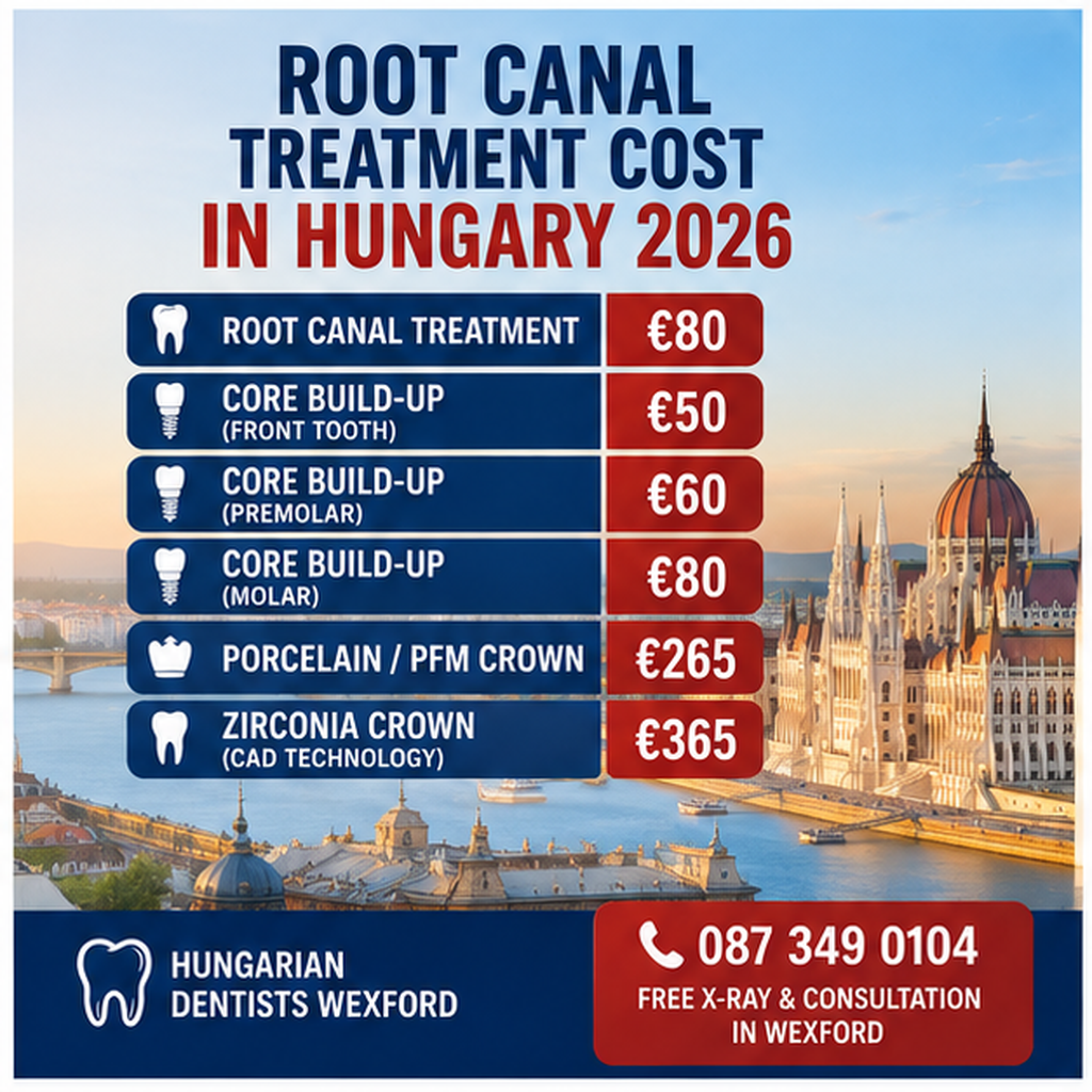 Root canal treatment cost in Hungary 2026